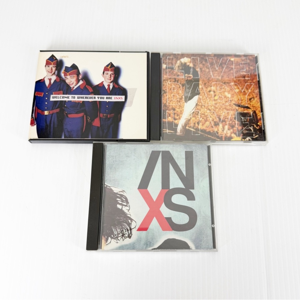 Bundle Lot Set of 3 INXS Audio Music CDs Live Baby Welcome to Wherever You Are